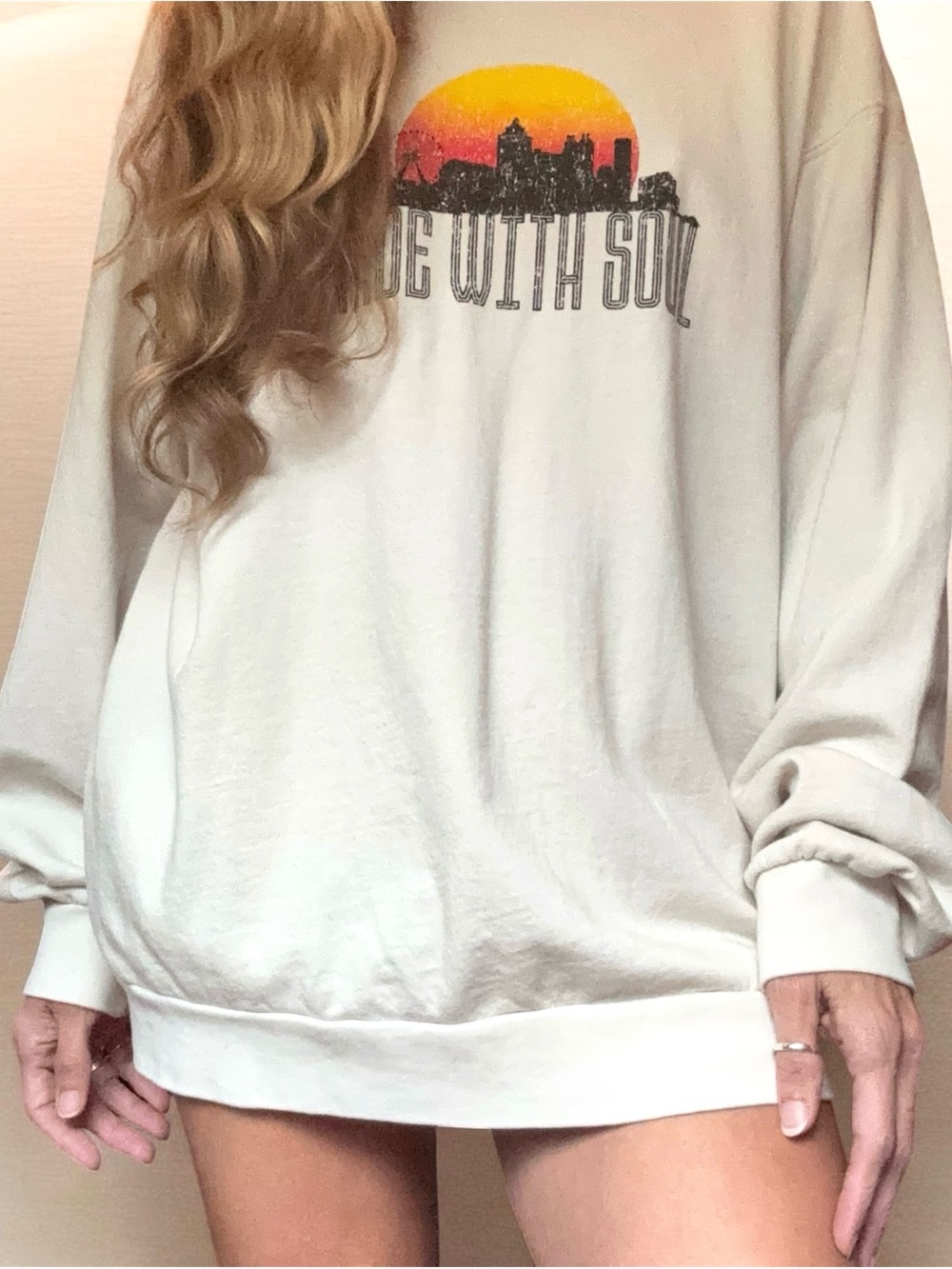 Urban Outfitters Project Social Cream Sweatshirt Atlanta Georgia Graphic